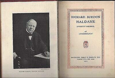 #ad Richard Burdon Haldane viscount Haldane an autobiography 1929 Doubleday hard... $125.49