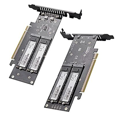 #ad Quad NVMe PCIe 4.0 Expansion Card Supports 4 NVMe M.2 SSD 2280 up to 8TB Ra... $53.79