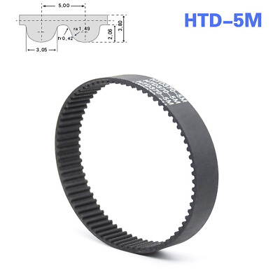 #ad HTD5M 170 515 Close Loop Timing Synchronous Belt Width10 15 20 25 30mm Pitch 5mm $4.25