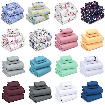 #ad 1800 Series Bed Sheet Set 4 Piece Luxury Ultra Soft Deep Pocket Hotel Sheets Set $31.49