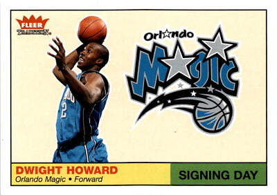 #ad 2004 05 Fleer Tradition #1 SD Dwight Howard Signing Day Orlando Magic $5.50