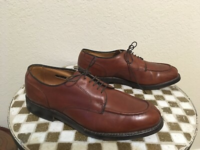 MADE IN USA BROWN LEATHER ALLEN EDMONDS BRADLEY LACE UP OXFORD POWER SHOES 8 EEE $143.99