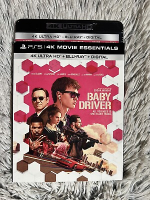#ad Baby Driver 4K UHD Blu Ray 2017 2 Disc With Slip Cover *PS5 Cover Variant $34.90