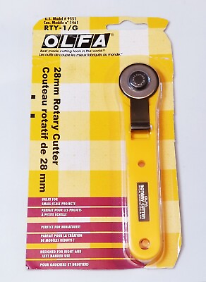 #ad OLFA ROTARY CUTTER 28mm Model #9551 RTY 1 G Sewing Quilting Crafts New $14.98