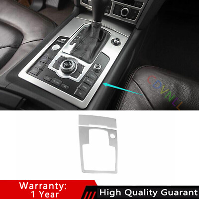 #ad For Audi Q7 2006 2015 Silver Titanium Car Middle Console Gear Shift Panel Trim $65.50