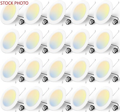#ad Amico 5 6 Inch 5CCT LED Recessed Lighting 20 Pack 1050LM Ultra Thin Dimmable $99.99