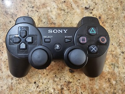 #ad Sony PlayStation 3 PS3 Sixaxis Wireless Controller Black CECHZC1U OEM Original $22.99