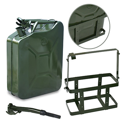 #ad #ad 5 Gal 20L Jerry Can Gasoline Can Emergency Backup Caddy Tank W Holder $38.59