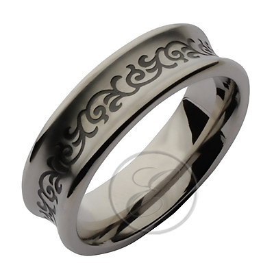 #ad Titanium Ring Celtic Design Titanium Concave Court Wedding Band 7mm GBP 30.99