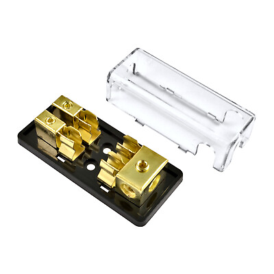Gold Plated Dual AGU Fuse Holder Distribution Block 4 8 Gauge Power or Ground $9.92