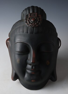 #ad Nice Vintage Big Size Ceramic Buddhism Mask Holy Buddha Showa Period $239.11