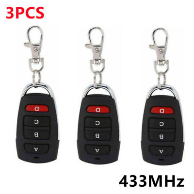 #ad 3pcs Universal Garage Door Remote 433mhz Electric Cloning Control Key Fob Opener $10.49