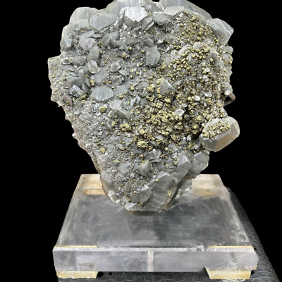 #ad 12LB Natural Chalcopyrite Crystal Mineral Specimen Calcite Quartz Cluster Point $809.19