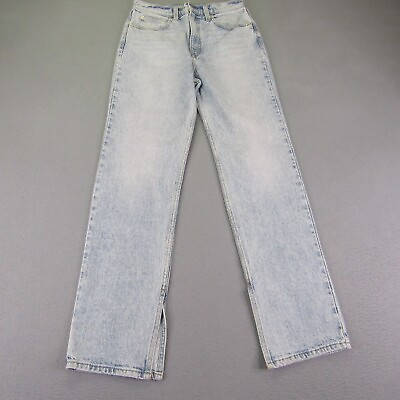 #ad Levis Jeans Womens 27 Blue Denim 70s High Slim Straight Light Wash Pants Flex $29.97