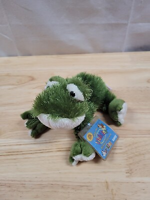 #ad Webkinz Frog Plush With Code Sealed Tags Shaggy Green Strings HM001 $9.99