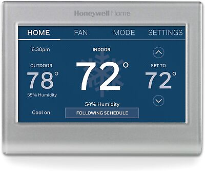 #ad Honeywell Home RTH9585WF Wi Fi Smart Color Thermostat 7 Day Pack of 1 Gray $78.07