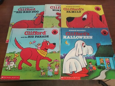 #ad Random Lot of 5 Clifford The Big Red Dog amp; Puppy Days Books Bridwell $6.95