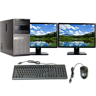 #ad Dell Desktop Computer i7 16GB RAM 512GB SSD 1TB Dual 22quot; LCD Windows 10 Pro WiFi $235.43