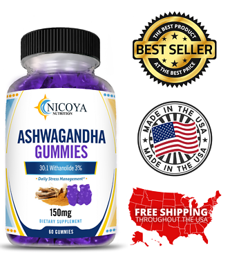 #ad Ashwagandha Gummies Anti axiety De stress Vitamin Supplement Compare To Goli $13.50