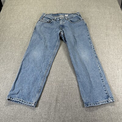 #ad VTG Levis 550 Jeans Mens 31x25 Blue Husky Relaxed Fit Denim Made USA Light Wash $38.88