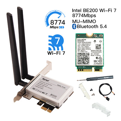 #ad #ad Intel BE200NGW WiFi 7 PCI E WiFi Card for Desktop PCIe PC WiFi Bluetooth Adapter $33.59