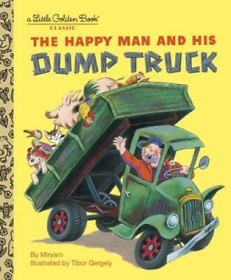 #ad The Happy Man and His Dump Truck Little Golden Book Hardcover GOOD $3.73