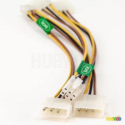 #ad Lot of 2 Dual 4 Pin Molex IDE to 6 Pin PCI E Express Power Adapter Cable 8quot; Inch $7.98