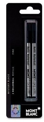 #ad 1 Pack Genuine MontBlanc Rollerball Refill Black Fine Sealed Mont Blanc Pack $21.95