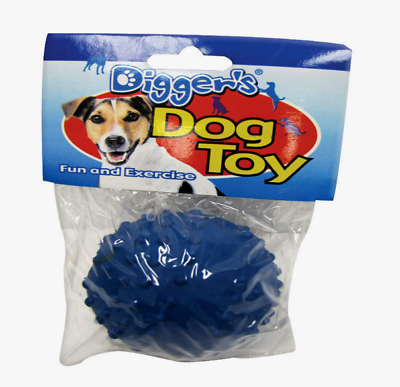 #ad Diggers Blue Knobby Texture RUBBER BALL Dog Toy Small Fun amp; Exercise 03663 NEW $11.68