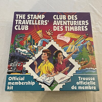 #ad Vintage Canada Post The Stamp Traveller#x27;s Club Official Membership Kit Box Flaws C $65.00