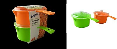 #ad Set of 2 Microwave Saucepan With Lid 27 Ounce Store Heat and Eat 800ml each $12.99