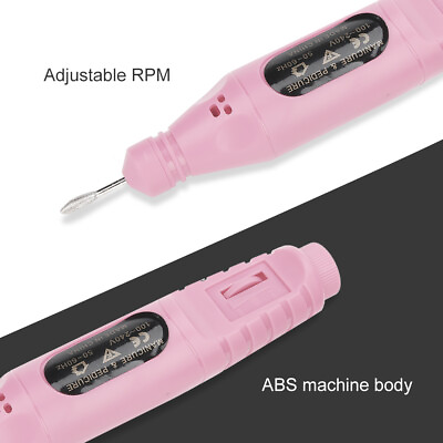 #ad Pink USB USB Electric Nail Drill Machine Nail Drill Manicure Nail Polisher $17.99
