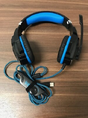 G9000 Gaming Blue And Black USB And 3.5 MM Jack Wired Over The Ear Headset 0E $13.62