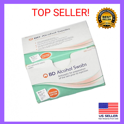 #ad BD Alcohol Swabs 100 Each White $3.78