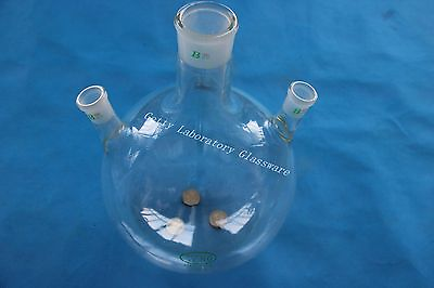 #ad 5000ml 5L 3 neck Round bottom flask Center 45 40 joint side two 29 32 joints $102.00