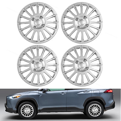 #ad 16quot; Wheel Covers Set of 4 Universal Model Full Hub Caps Snap On Tire amp; Steel Rim $28.70