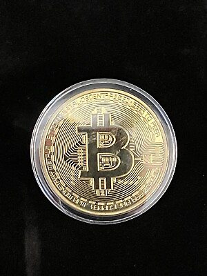 #ad Bitcoin gold colored Bitcoin in protective case. $6.90