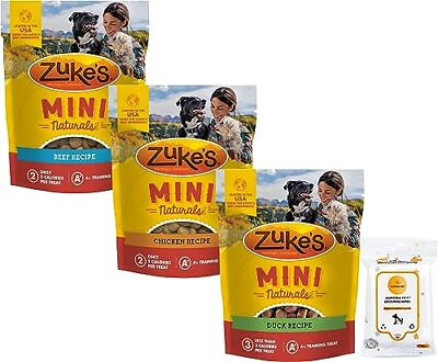 #ad Aurora Pet Variety Pack 3 Zukes Mini Naturals Soft Dog Treats 1 Beef 1 Chicke... $31.19