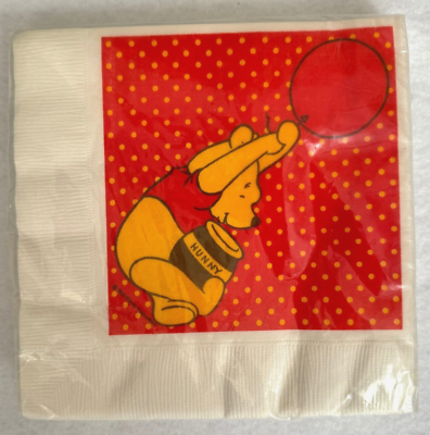 #ad Winnie The Pooh Napkins Ambassador 16 NOS vintage sealed honey balloon party $12.00