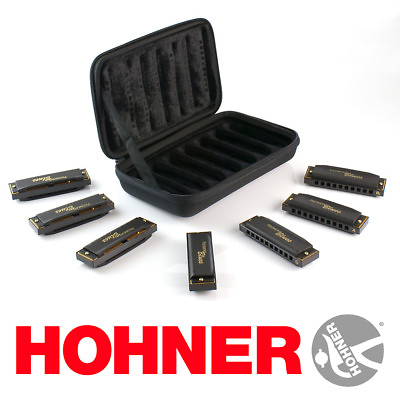 #ad Hohner Piedmont Blues Harmonica Harp Set of 7 with Case PBH7 PBH 7 $39.99