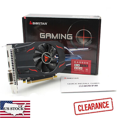 #ad Video Card Biostar Radeon RX550 Graphics 4GB DDR5 Gaming AMD DVI Dp HDMI $149.00