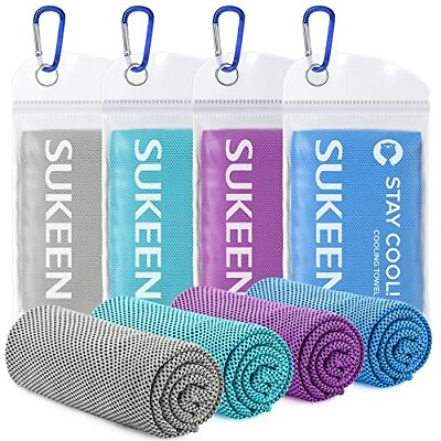 #ad 4 Pack Cooling Towel 40quot;x12quot;Ice TowelSoft Breathable Chilly TowelMicrofiber T... $26.28