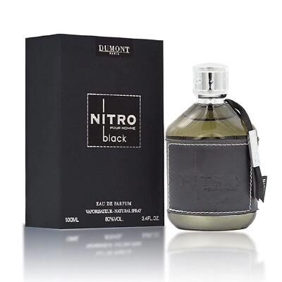 #ad Dumont Nitro Black Eau De Parfum Spray for Men. Fresh amp; Masculine Scent. 3.4 oz $25.00