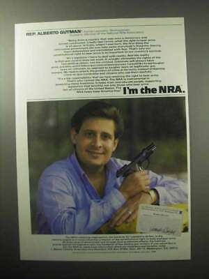 #ad 1987 National Rifle Association NRA Ad Alberto Gutman $19.99