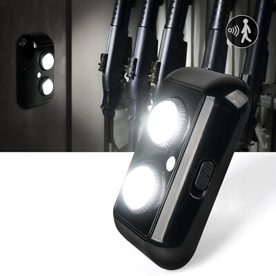 #ad Xprite LED Gun Safe Light Pods with PIR Motion Sensor Rotatable Lens Cabinet Pod $14.87