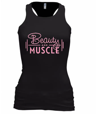 #ad My Bodybuilding Network Next Level Racerback Tank Beauty and Muscle $13.99