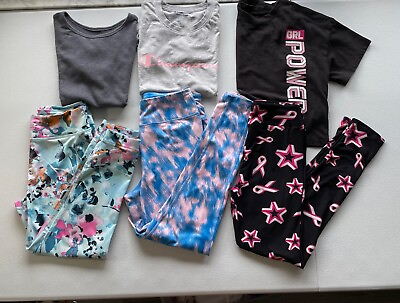 #ad #ad Lot of 6 Girls Size 10 12 Assorted Brands Bundle Leggings amp; Short Sleeve Tee $12.95