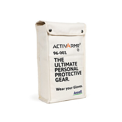 #ad Ansell 96 001 Activarmr Canvas Storage Glove Bag Cotton 11 In Brass Buckle $30.39