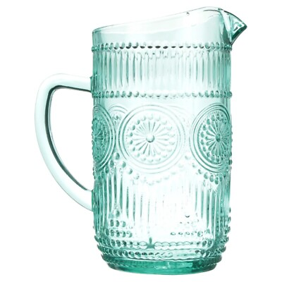 #ad 1.59 Liter Glass Pitcher Turquoise $20.37