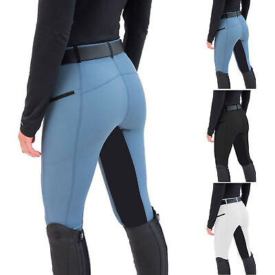 #ad Women High Waist Horse Riding Pants Equestrian Breeches Skinny Trousers Gifts $24.17